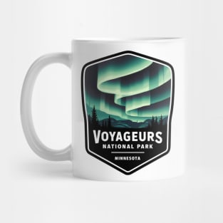 Aurora Borealis Voyageurs NP US Emblem Mug